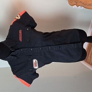 Vintage Harley Davidson worl wear button down with embroidery and patches